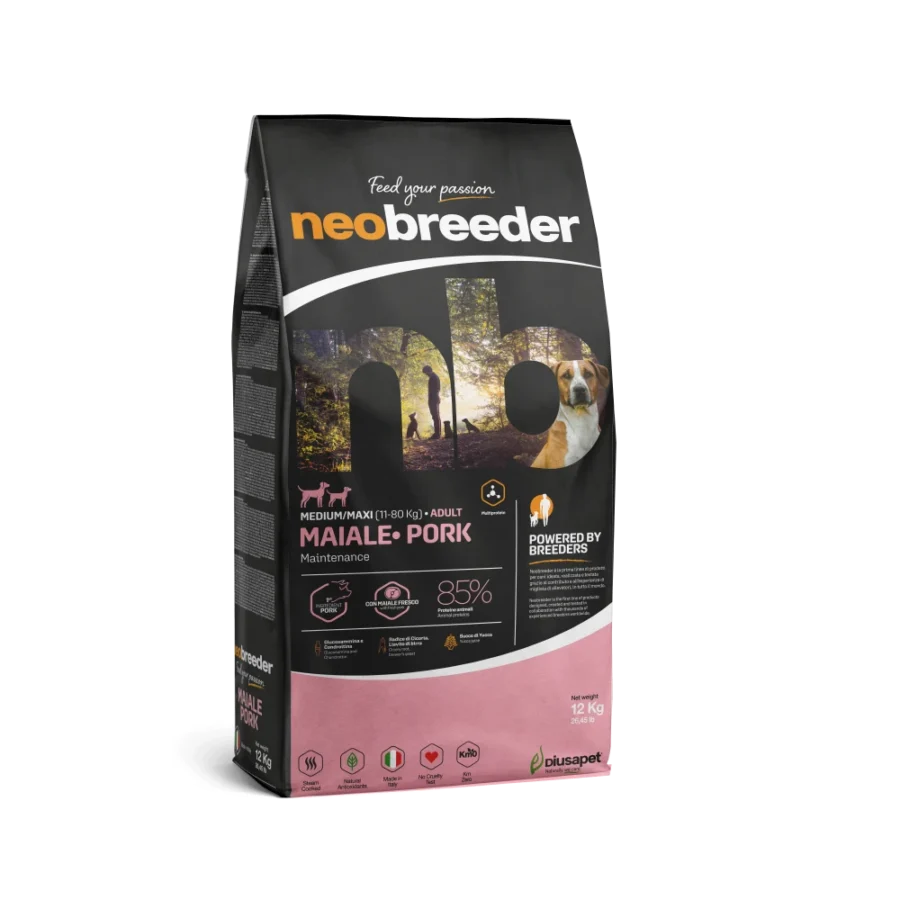 P10248 NEOBREEDER DOG ADULT PORK MEDIUM MAXI 12 KG fronte