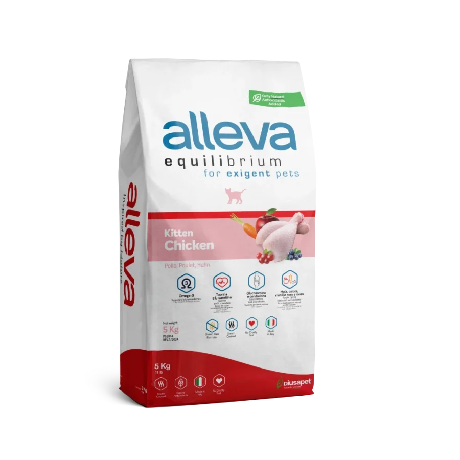 Crocchette per Gatti Alleva Equilibrium - Kitten (Pollo) 5 KG