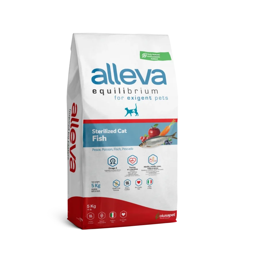 Crocchette per Gatti Equilibrium - Adult Sterilizzati (Pesce) 5 KG