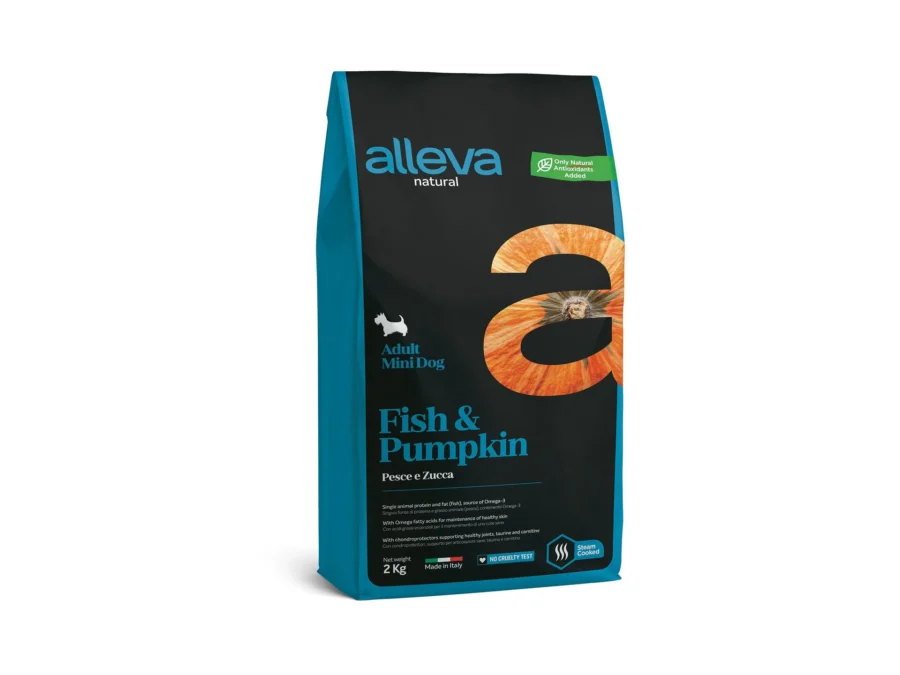 Crocchette per cani Adulti Natural (Pesce & Zucca) - Mini 2 KG