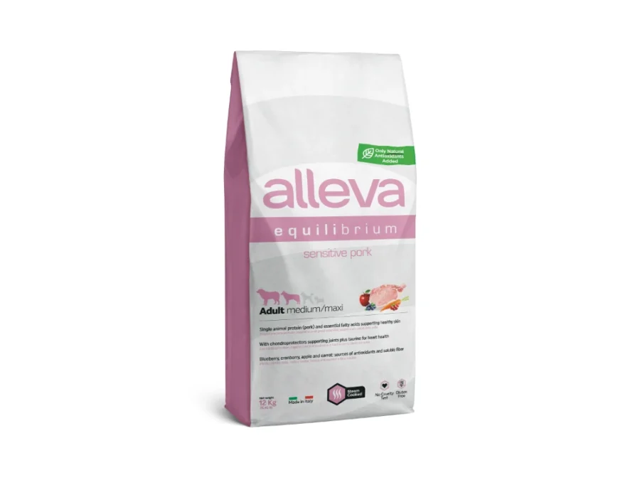 Crocchette Cani Alleva Equilibrium Sensitive (Maiale) 12KG