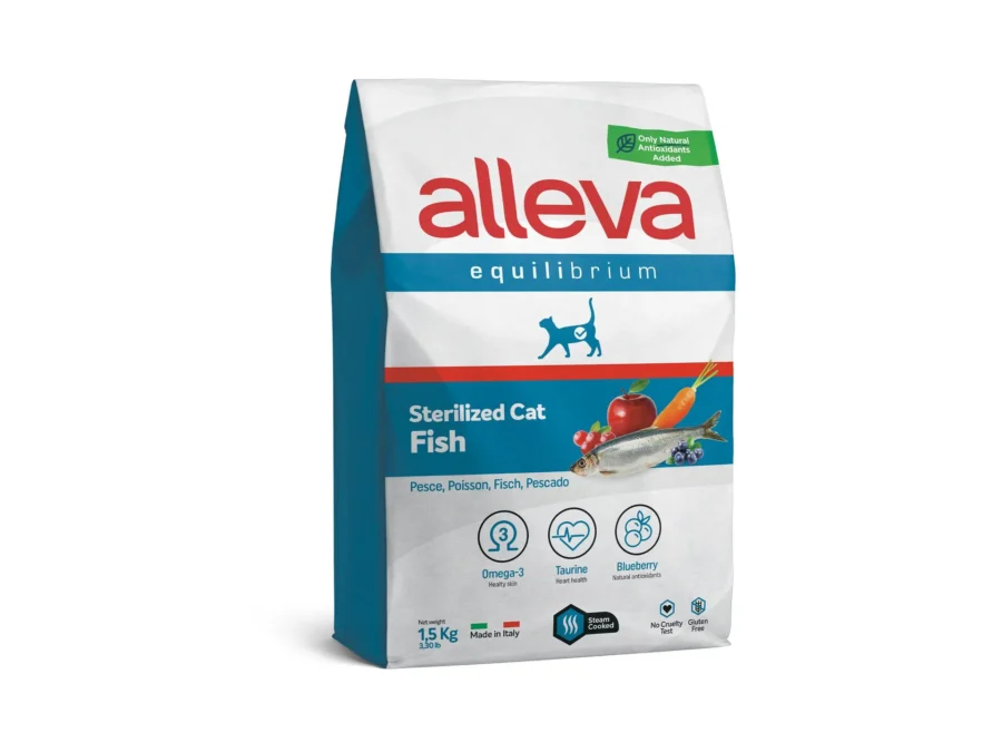 Crocchette per Gatti Equilibrium - Sterilized (Pesce) 1.5 KG